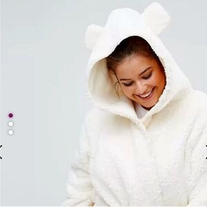 ASOS Fluffy Cloud Robe Teddy Bear with Ears XS